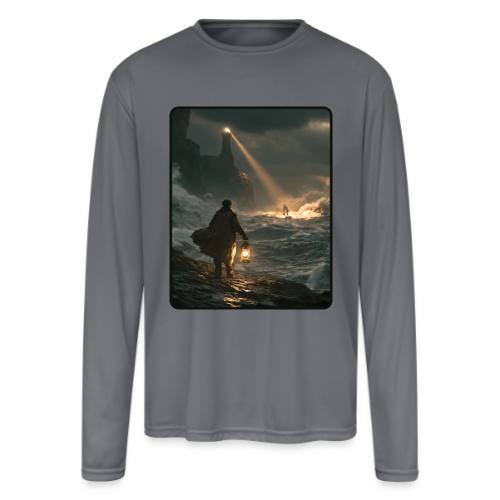 The Lone Lightkeeper's Beacon - Men's Moisture Wicking Performance Long Sleeve T-Shirt