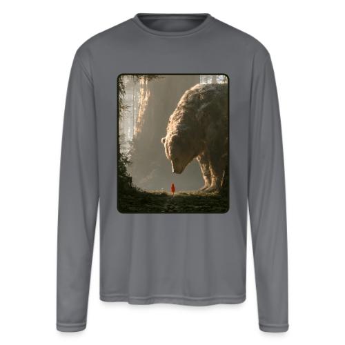 The Bear Who Found the Forest - Men's Moisture Wicking Performance Long Sleeve T-Shirt