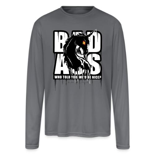 Bad Ass Unicorn - Men's Moisture Wicking Performance Long Sleeve T-Shirt