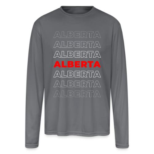 Alberta Accent - Men's Moisture Wicking Performance Long Sleeve T-Shirt