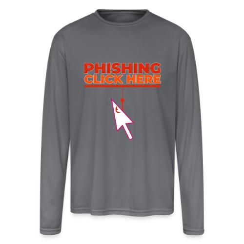 Phishing: Hooked by Deception - Men's Moisture Wicking Performance Long Sleeve T-Shirt