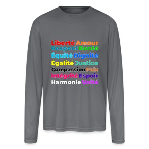 Words of Light - Men's Moisture Wicking Performance Long Sleeve T-Shirt