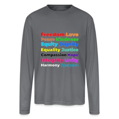 Words of Light - Men's Moisture Wicking Performance Long Sleeve T-Shirt