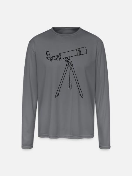 Telescope - Men's Moisture Wicking Performance Long Sleeve T-Shirt - gray