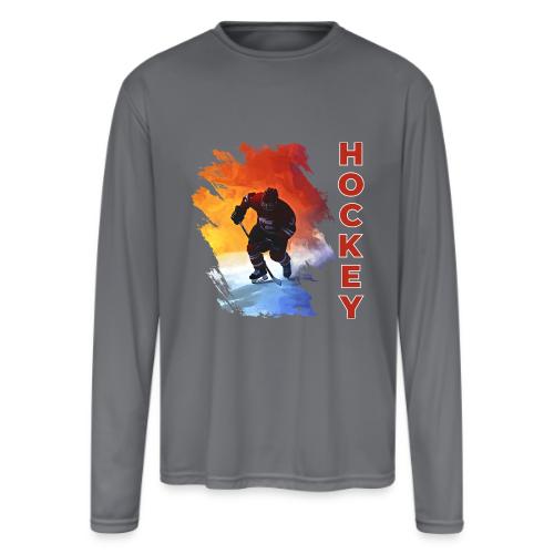Hockey Energy - Men's Moisture Wicking Performance Long Sleeve T-Shirt