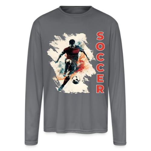 Soccer Blaze - Men's Moisture Wicking Performance Long Sleeve T-Shirt