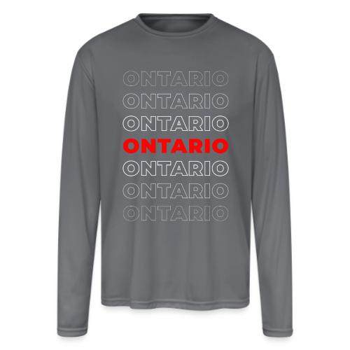 Ontario Outline - Men's Moisture Wicking Performance Long Sleeve T-Shirt