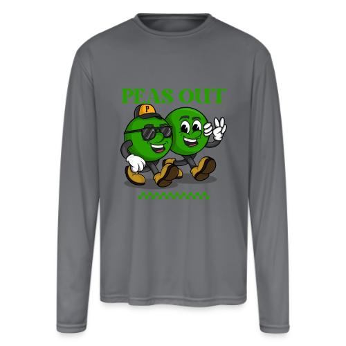 PEAS OUT! - Men's Moisture Wicking Performance Long Sleeve T-Shirt