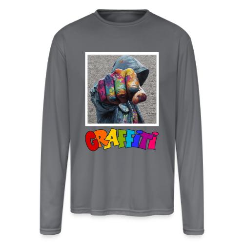 Graffiti: Urban Expression - Men's Moisture Wicking Performance Long Sleeve T-Shirt
