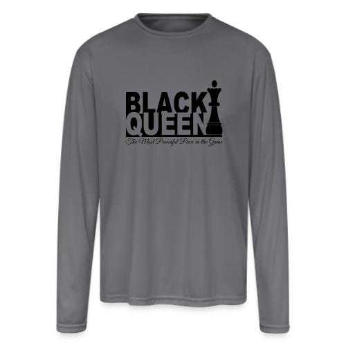 Black Queen Most Powerful Piece in the Game Tees - Men's Moisture Wicking Performance Long Sleeve T-Shirt