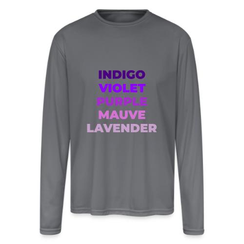 Shades of Purple - Men's Moisture Wicking Performance Long Sleeve T-Shirt