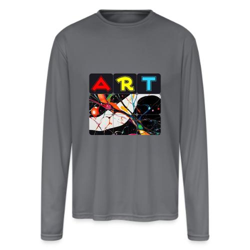 Art in Motion: Color Unleashed - Men's Moisture Wicking Performance Long Sleeve T-Shirt