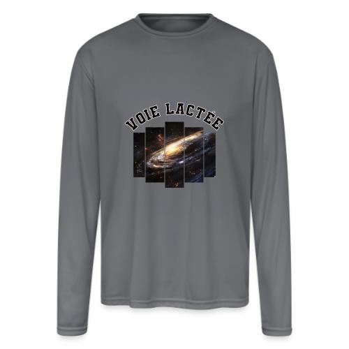 The Milky Way: A Visual Tribute - Men's Moisture Wicking Performance Long Sleeve T-Shirt