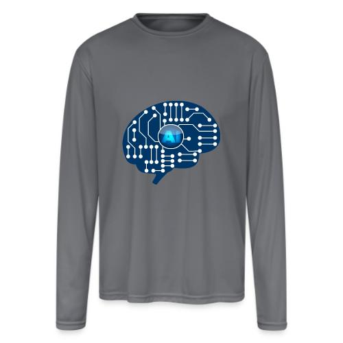 AI: Mind Wired - Men's Moisture Wicking Performance Long Sleeve T-Shirt