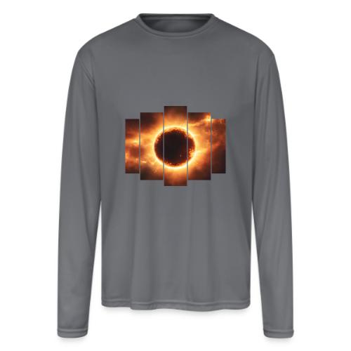 Eclipse Beyond Worlds - Men's Moisture Wicking Performance Long Sleeve T-Shirt