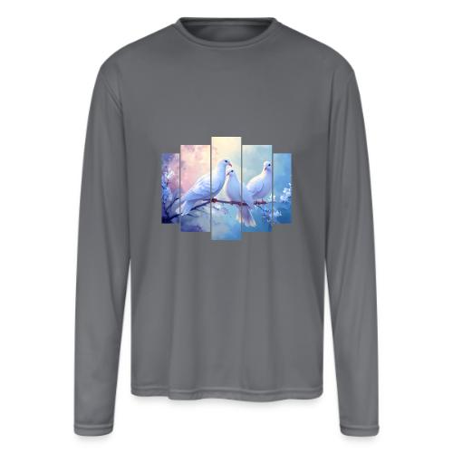 Symbols of Peace and Serenity - Men's Moisture Wicking Performance Long Sleeve T-Shirt