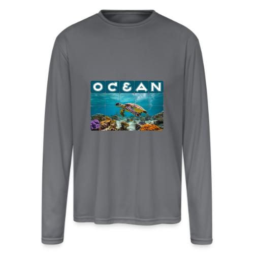 Ocean: Gentle Voyager - Men's Moisture Wicking Performance Long Sleeve T-Shirt