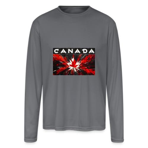 Canada Splash - Men's Moisture Wicking Performance Long Sleeve T-Shirt