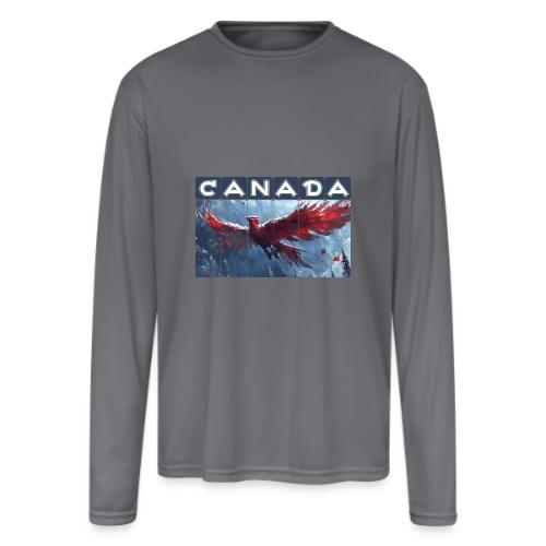 Canada Rising - Men's Moisture Wicking Performance Long Sleeve T-Shirt