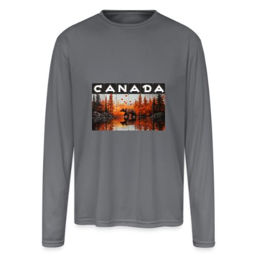 Canada Wilderness Art - Men's Moisture Wicking Performance Long Sleeve T-Shirt