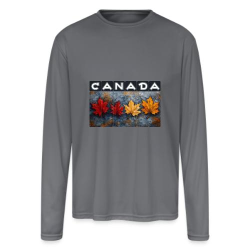 Colorful Canada Style - Men's Moisture Wicking Performance Long Sleeve T-Shirt