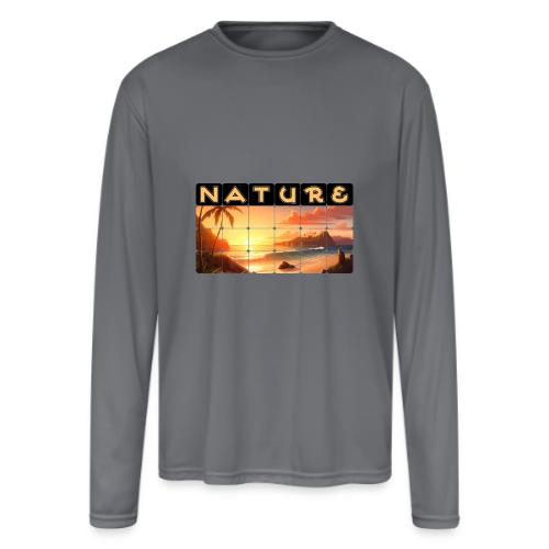 Nature: Tropical Twilight - Men's Moisture Wicking Performance Long Sleeve T-Shirt