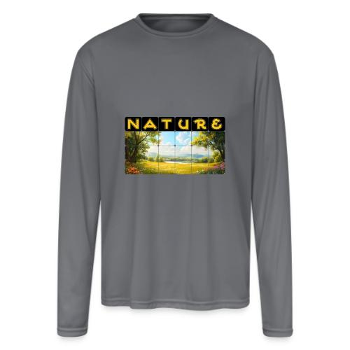 Nature: Summer Fields - Men's Moisture Wicking Performance Long Sleeve T-Shirt