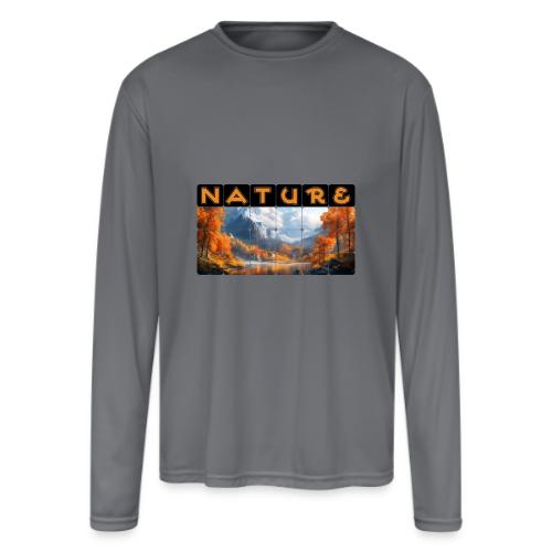 Nature: Golden Autumn Escape - Men's Moisture Wicking Performance Long Sleeve T-Shirt