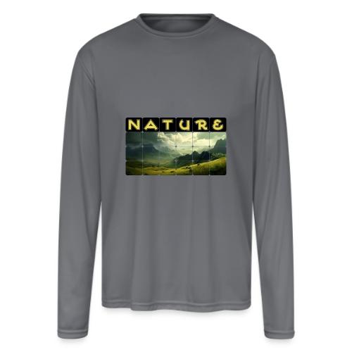 Nature: Verdant Peaks - Men's Moisture Wicking Performance Long Sleeve T-Shirt