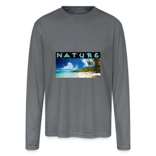 Nature: Island Bliss - Men's Moisture Wicking Performance Long Sleeve T-Shirt