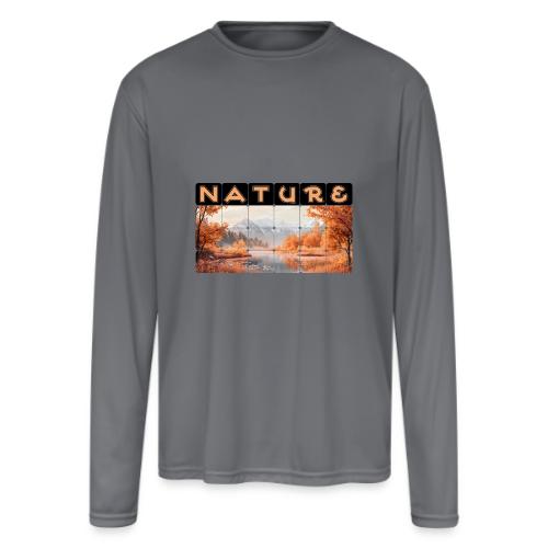 Nature: Autumn Glow - Men's Moisture Wicking Performance Long Sleeve T-Shirt