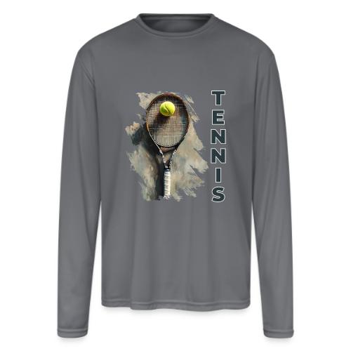 Tennis Power Play - Men's Moisture Wicking Performance Long Sleeve T-Shirt