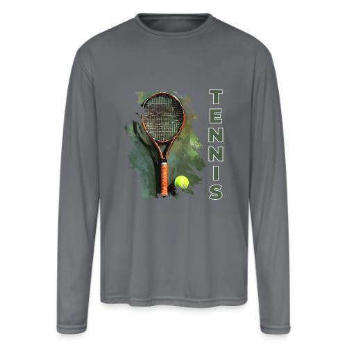 Tennis Precision Strike - Men's Moisture Wicking Performance Long Sleeve T-Shirt