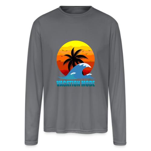 Vacation mode: Sunset Escape - Men's Moisture Wicking Performance Long Sleeve T-Shirt