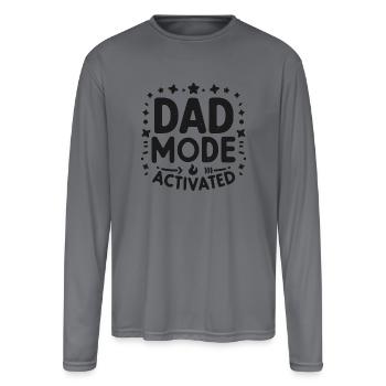Dad Mode Activated - Men's Moisture Wicking Performance Long Sleeve T-Shirt - gray - Front