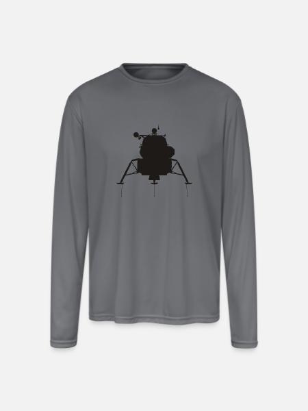 Lunar Module - Men's Moisture Wicking Performance Long Sleeve T-Shirt - gray