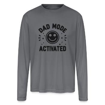 Dad Mode Activated - Men's Moisture Wicking Performance Long Sleeve T-Shirt - gray - Front