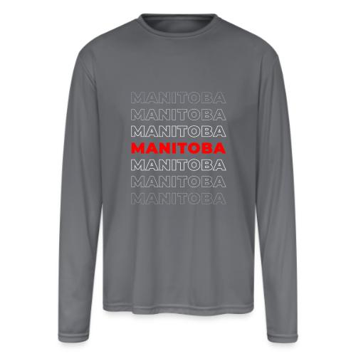 Manitoba Mark - Men's Moisture Wicking Performance Long Sleeve T-Shirt