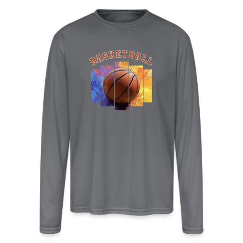Basketball Pulse - Men's Moisture Wicking Performance Long Sleeve T-Shirt