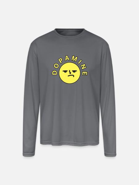 DOPAMINE - Men's Moisture Wicking Performance Long Sleeve T-Shirt - gray