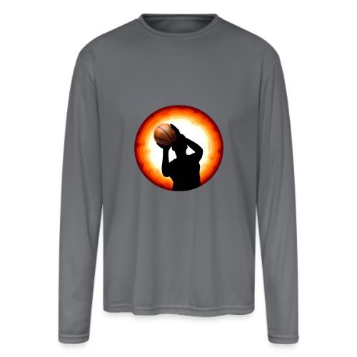 Basketball: The Art of the Shot - Men's Moisture Wicking Performance Long Sleeve T-Shirt