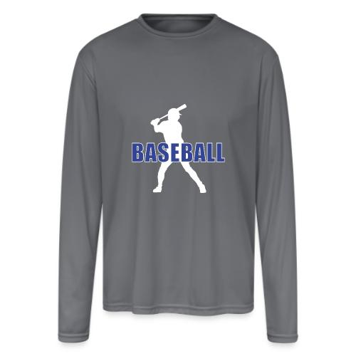 Classic Baseball Swing - Men's Moisture Wicking Performance Long Sleeve T-Shirt