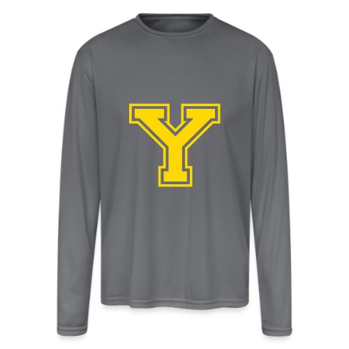 Letter Y – Capital Athletic Alphabet Monogram - Men's Moisture Wicking Performance Long Sleeve T-Shirt