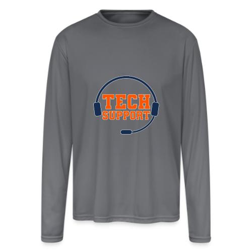 Tech Support Mode On - Men's Moisture Wicking Performance Long Sleeve T-Shirt