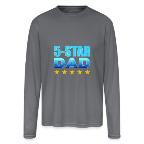 Five Stars Dad - Men's Moisture Wicking Performance Long Sleeve T-Shirt