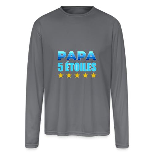Five-Star Dad - Men's Moisture Wicking Performance Long Sleeve T-Shirt