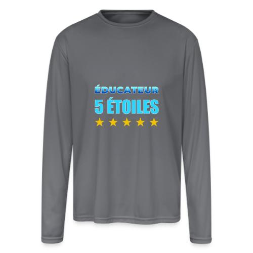 Éducateur 5 Étoiles - Men's Moisture Wicking Performance Long Sleeve T-Shirt