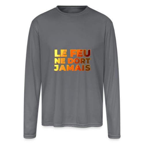 Fire never sleeps - Men's Moisture Wicking Performance Long Sleeve T-Shirt