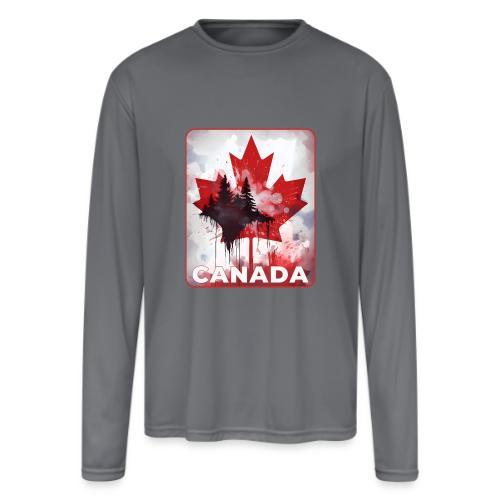 Canada's Maple Leaf Pride - Men's Moisture Wicking Performance Long Sleeve T-Shirt