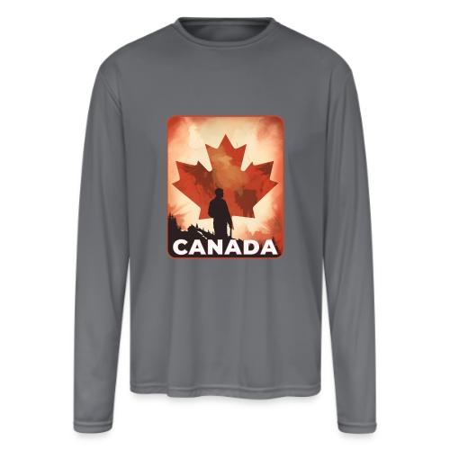 Canada Stands Tall - Men's Moisture Wicking Performance Long Sleeve T-Shirt
